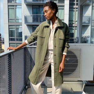 Aritzia Ganna Long Shirt Jacket 